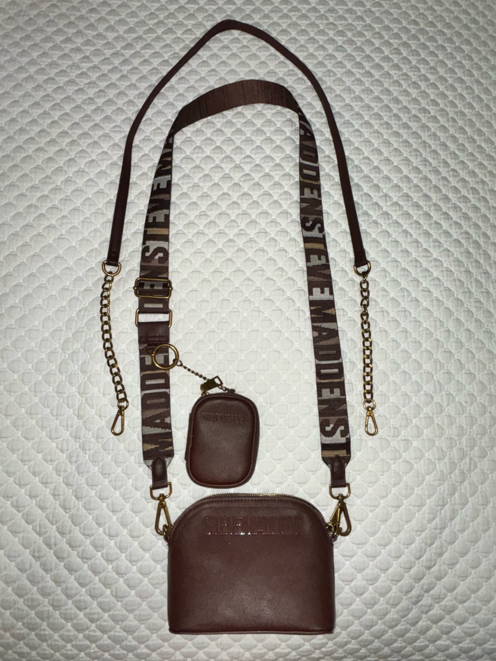 Steve Madden multi piece Crossbody bag 2 straps with detachable Pouch